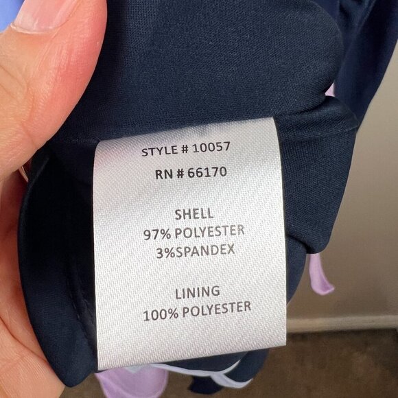 Hutch Colorblock Wrap Midi Dress Size XS Blue Wedding Guest Church Work Event - Picture 11 of 12